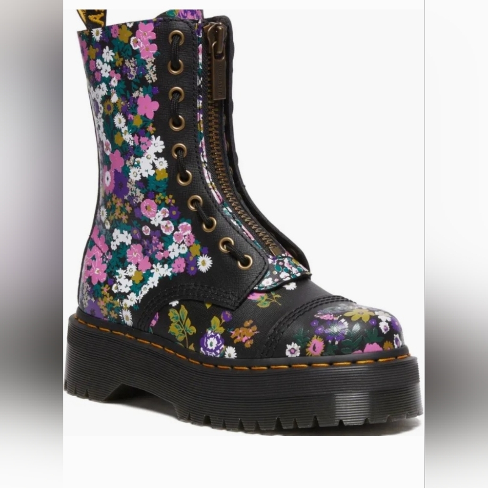 🌸Dr. Martens SINCLAIR HI VINTAGE FLORAL PLATFORM BOOTS - Picture 11 of 12